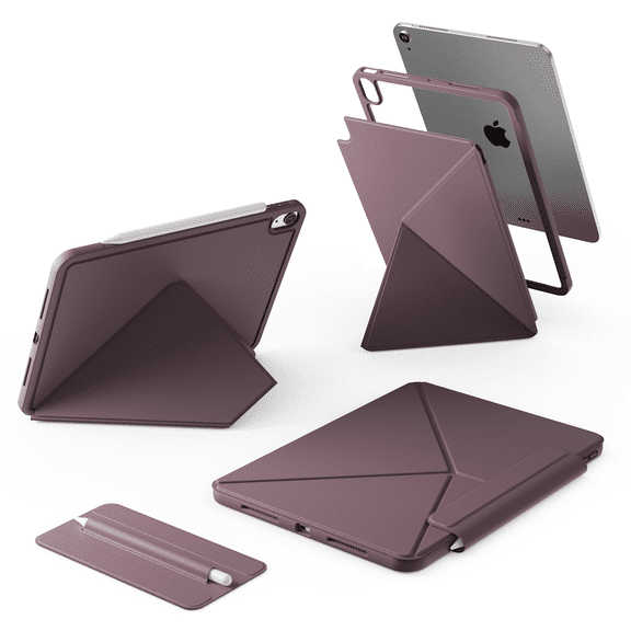 DWPSG Case for iPad (A16) 11th Generation 11 Inch 2025, iPad 10th Generation 10.9 inch 2022 with Pencil Holder, Magnetic attraction New Multi-Fold Protective Tablet Cover,Purple