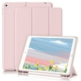 thumbnail image 1 of DWPSG iPad 10.2 Case for iPad 9th Generation 2021 /iPad 8th Generation 2020 / iPad 7th Gen 2019 with Pencil Holder, Auto Sleep/Wake for Slim Soft Back Smart Cover, iPad 10.2 inch Case, Pink, 1 of 10