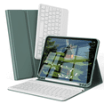 thumbnail image 1 of DWPSG Keyboard Case for iPad (A16) 11th Generation 11 inch 2025, Stand Folio Detachable Wireless Bluetooth Rechargeable Keyboard, for iPad 10th Generation 10.9 inch 2022 with Pencil Holder, Green, 1 of 9