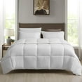 thumbnail image 1 of DWR Twin Size Down Alternative Comforter Lyocell Mixed Microfiber Duvet Insert Ultra-Soft Plush Quilted Summer Bed Comforter Insert with Tabs (68"x90", White), 1 of 9
