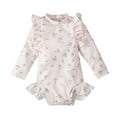 thumbnail image 1 of DWRGQD Girls Swimwear Kids Girls Swimsuit Girl Floral Button Long Sleeved Jumpsuit Sunscreen Children'S Swimsuit Cute Swimsuit 12 Months-18 Months, 1 of 1