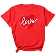 DWRGQD Valentines Plus Size Tops Women's Fashion Oneck Short Sleeve