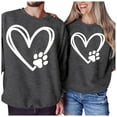 DWRGQD Valentines Women's Hoodless Sweatshirt Lovers Printed Hoodless