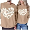 DWRGQD Valentines Women's Hoodless Sweatshirt Lovers Printed Hoodless