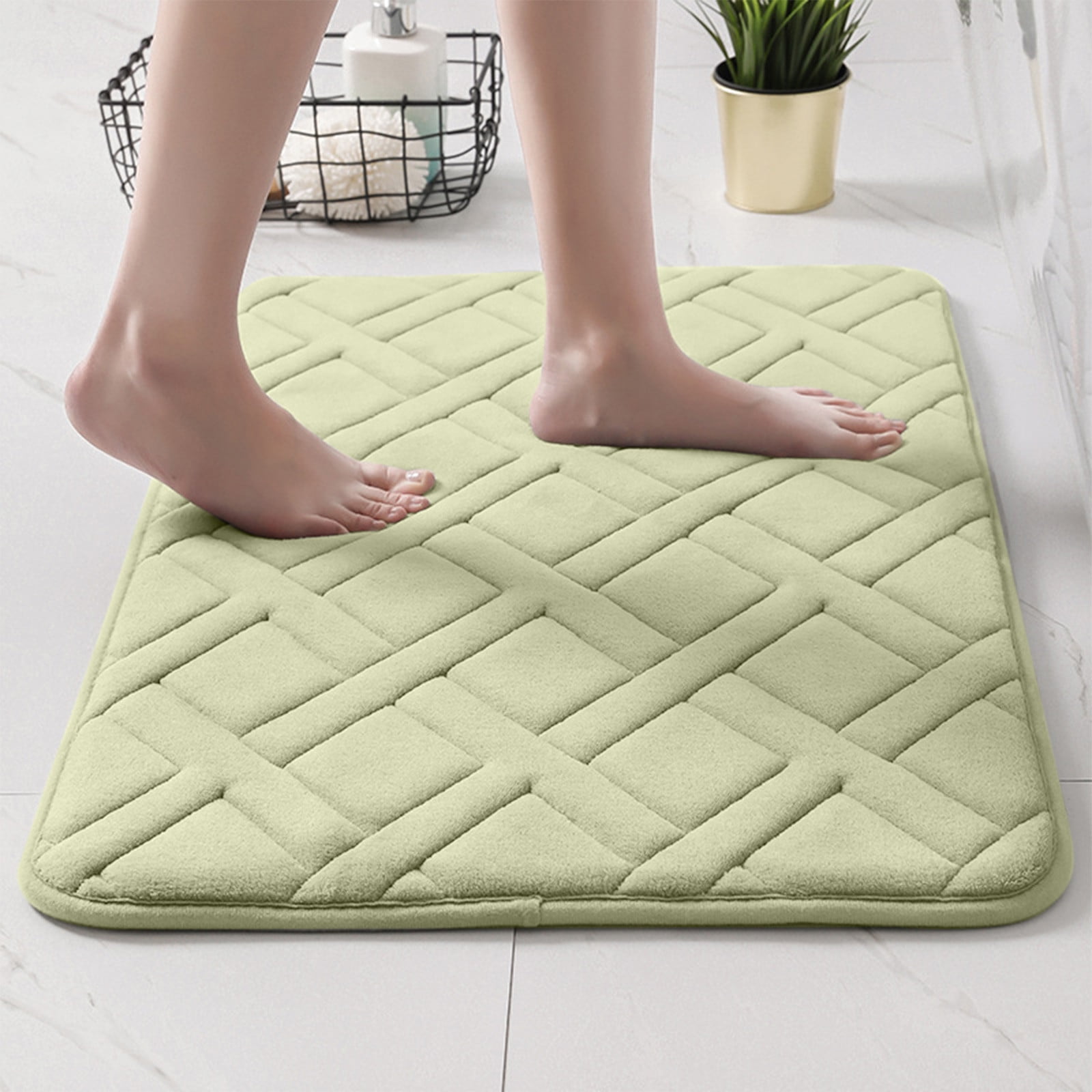 DWSHUM Bathroom Rugs Bath Mats Home Absorbent Floor Mat,Machine
