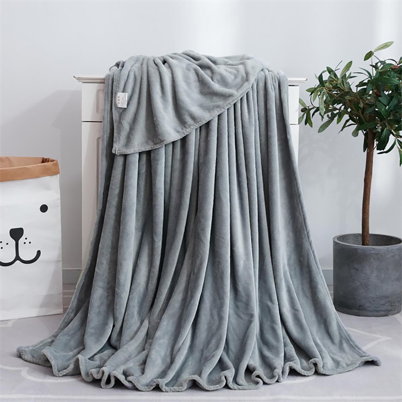 DWSHUM Blankets for Beds Comforter Solid Color Blanket Coral Fleece
