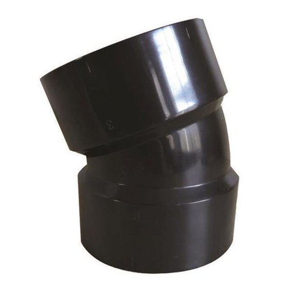 DWV 22.5 deg Elbow, 3 in. Hub