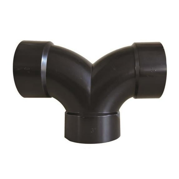 DWV Double 0.25 Bend, 3 in. Hub