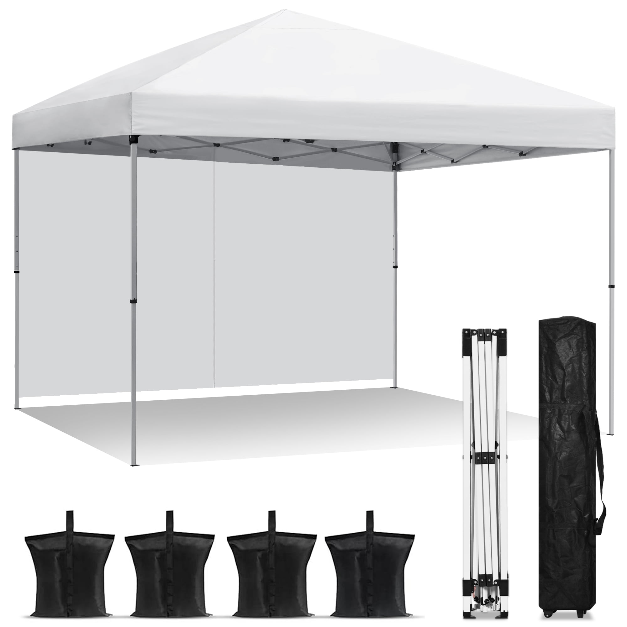 Tonnelle Pop-up DWVO 3x3 M – Imperméable, Anti-UV, Hauteur Réglable, Sac à Roulettes Inclus