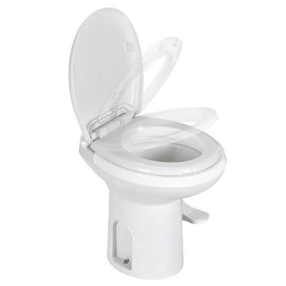DWVO 2.6 Gallon Portable RV Toilet with Pedal Flush, Gravity Flush Toilet High Profile - White