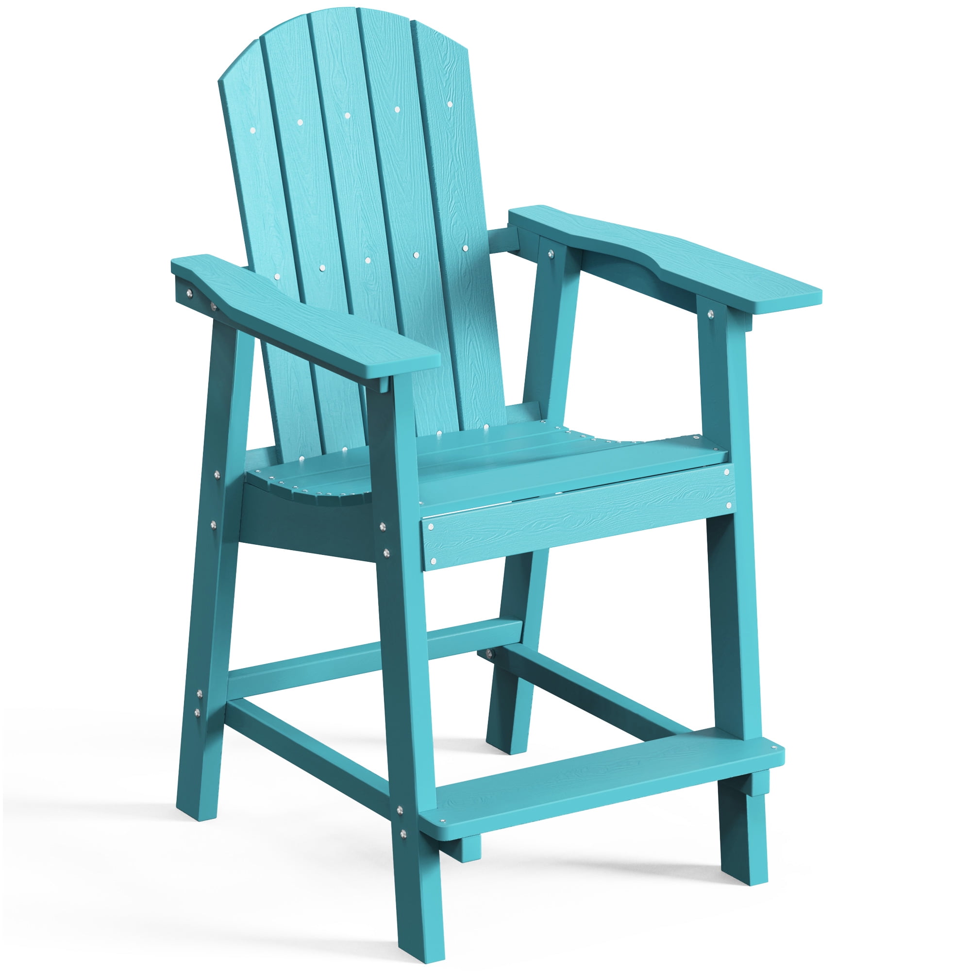 DWVO 25" Tall Adirondack Chair, Weather Resistant Outdoor Barstool