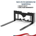 thumbnail image 1 of DWVO 45" 2500lbs Skid Steer Pallet Fork Quick Attach Spear Sleeves with Receiver Hitch, 1 of 8