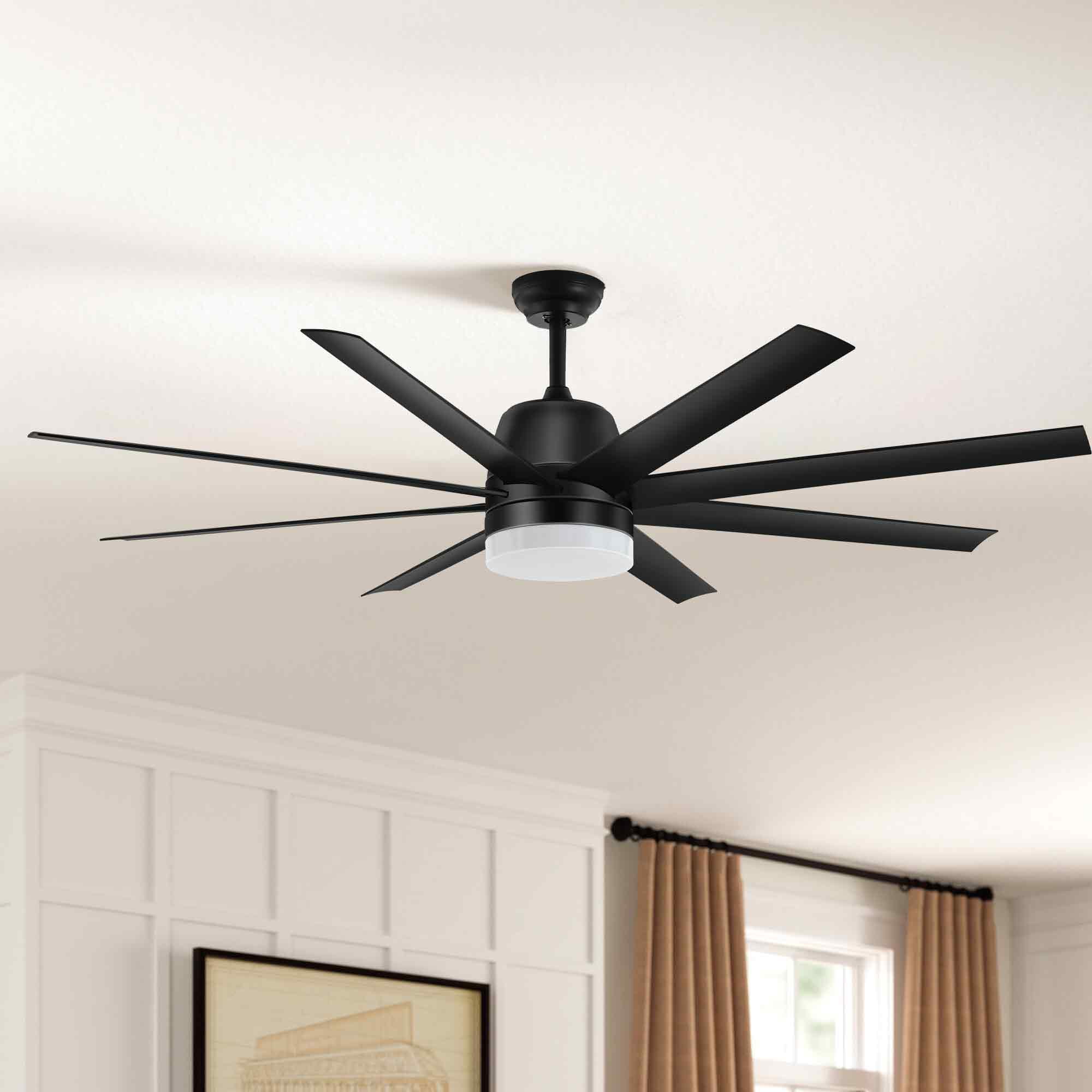 DWVO 60in Ceiling Fan with Light and Remote, 6-Speed 8 Blades, Memory ...