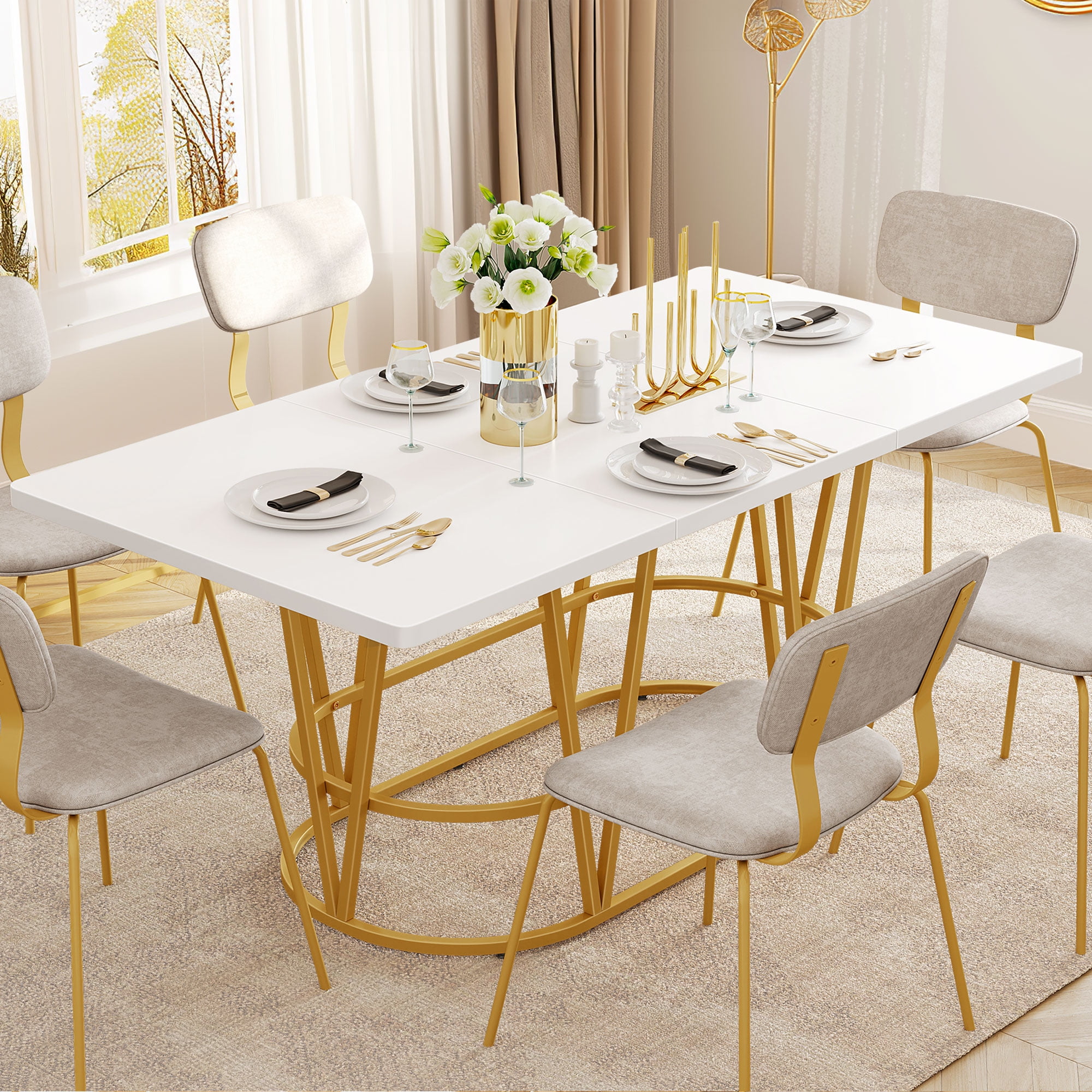 Marble and gold kitchen table discount