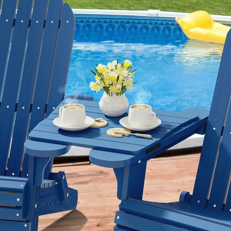 Adirondack chairs with connecting table hot sale
