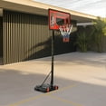 thumbnail image 1 of DWVO Adjustable Portable Basketball Hoop with Wheel Base for Outdoor Indoor, 5.5-10FT Basketball Hoop & Goal System with Shatterproof Backboard, Black, 1 of 7