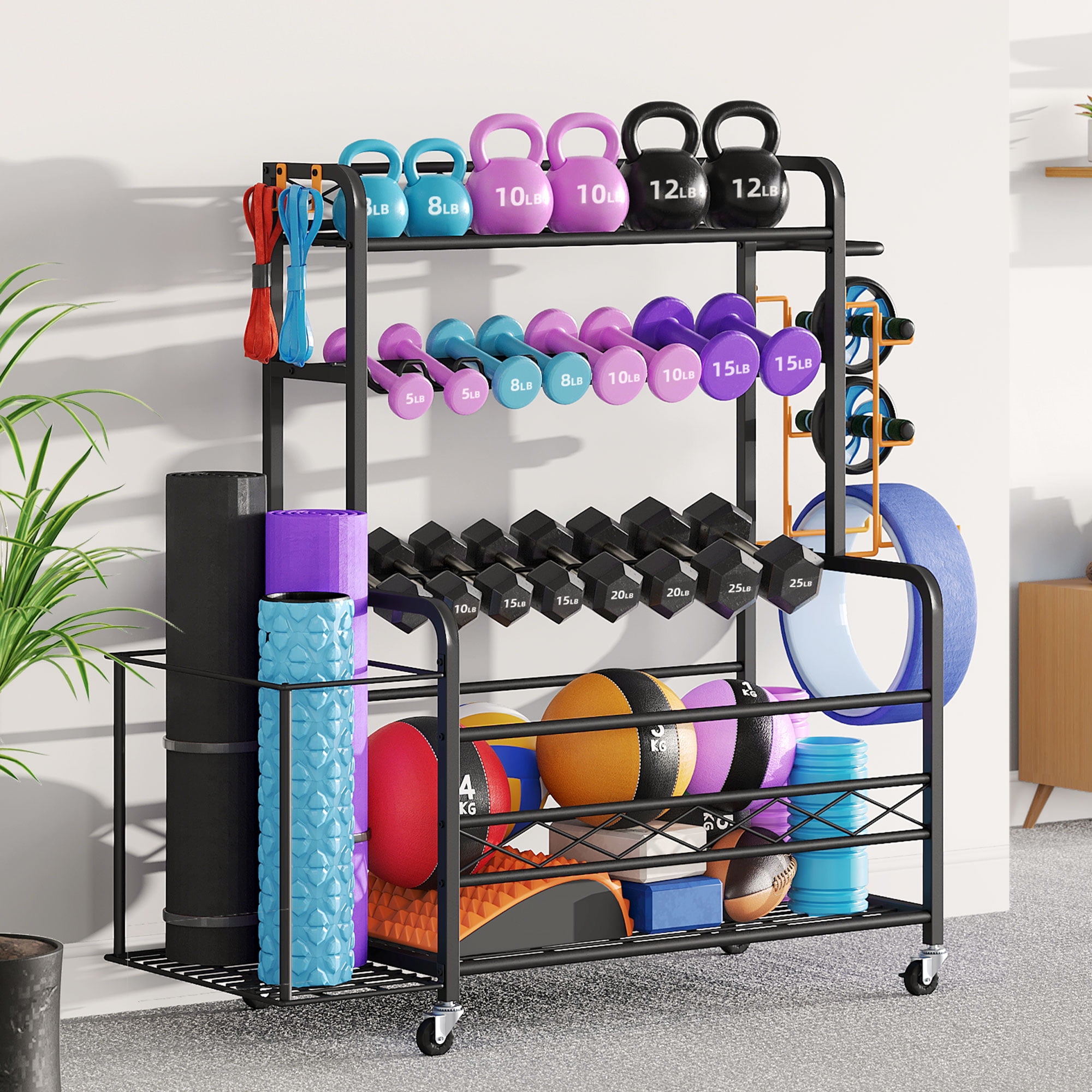 DWVO Dumbbell Rack, Weight Rack for Dumbbells, Home Gym Storage for
