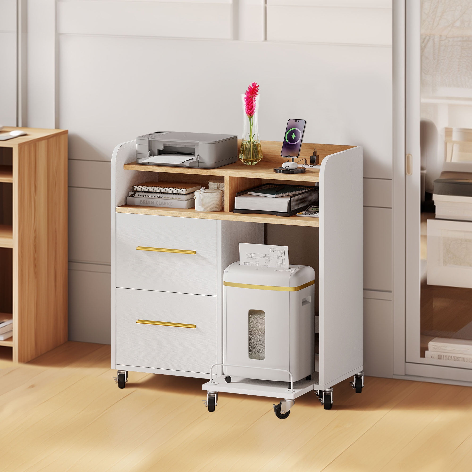 DWVO File with Charging Station and Paper Shredder Stand