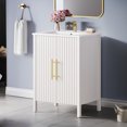 thumbnail image 1 of DWVO Free Standing Bathroom Vanity with Sink Top 24 Inch, Bathroom Storage Cabinet with Drain, White and Gold, 1 of 8