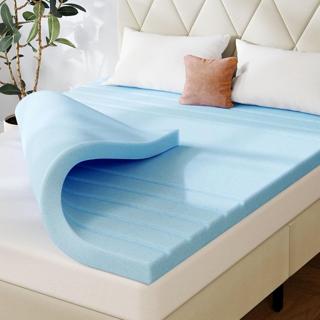 DWVO Mattress Topper Queen, 2 Inch Cooling Gel Memory Foam Mattress