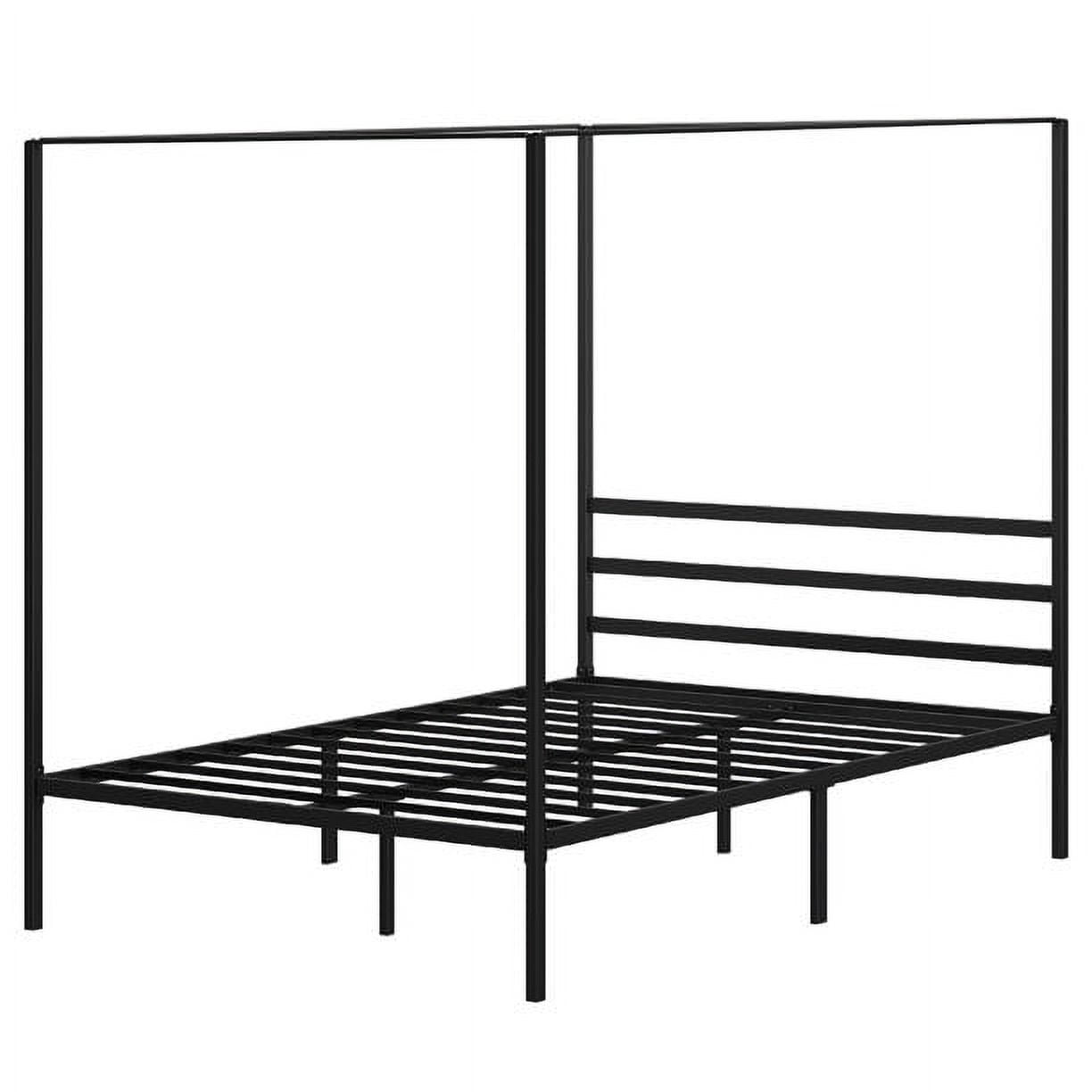 DWVO Queen Size Metal Platform Canopy Bed Frame, Mattress Foundation