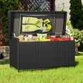 thumbnail image 1 of DWVO Outdoor Waterproof 200 Gallon ‎Aluminum Deck Box, Black, 1 of 7
