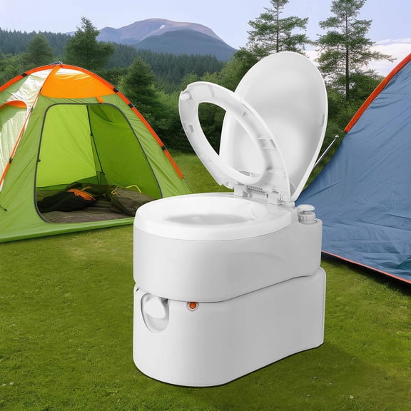 DWVO Portable Travel Toilet, 6.3 Gallon Portable Toilet, 24 L Designed Camping RV Toilet Commode Potty with Level indicator Indoor/Outdoor