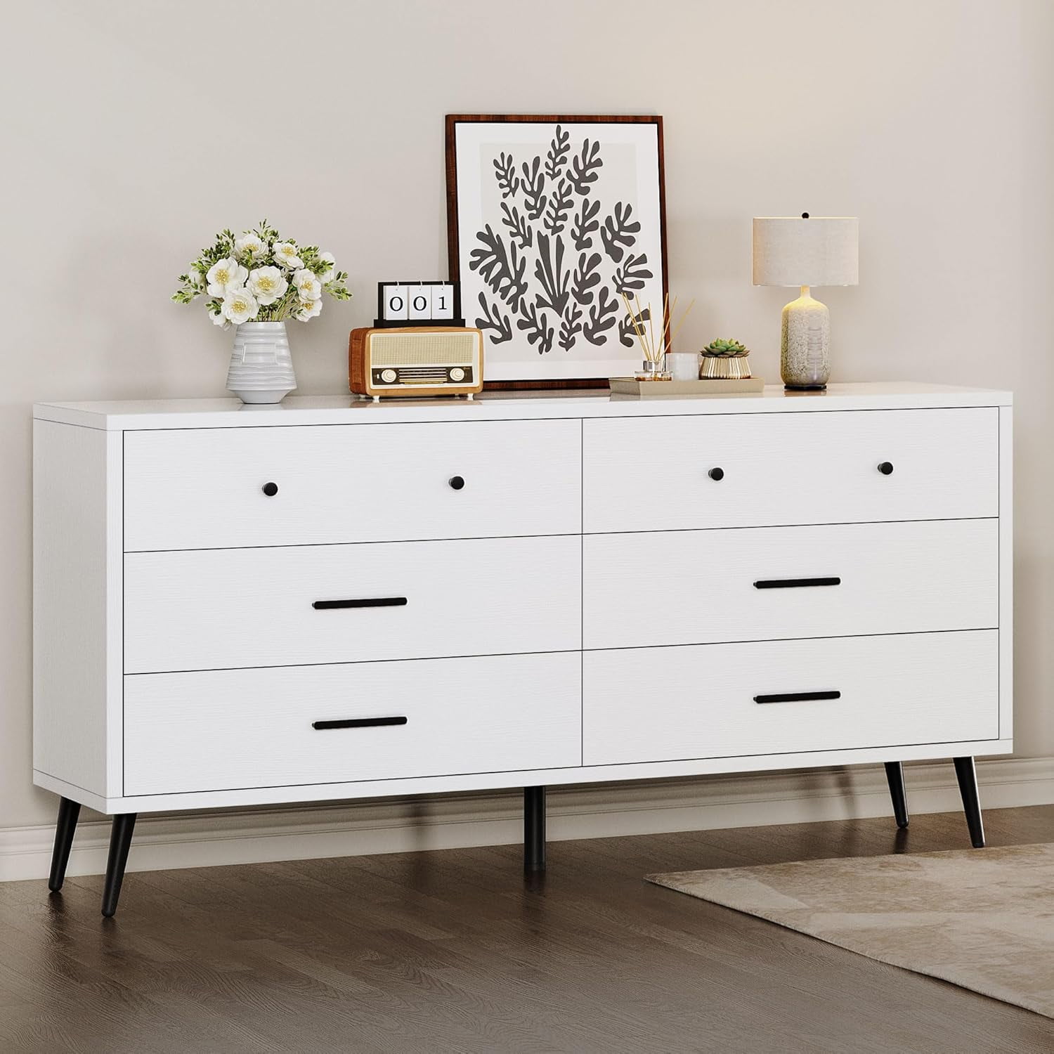White 6 Drawer Dresser Under 200