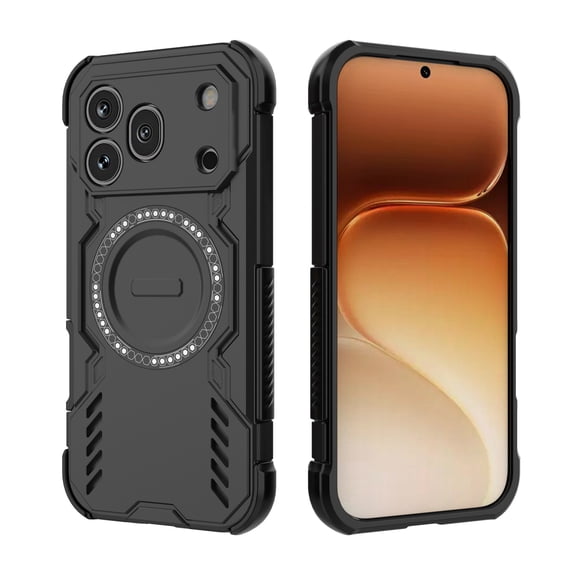 DWaybox Case for Honor 600 Pro 5G 6.57 inch Released 2026, [Support Magnetic Attraction Wireless Charge], Slim Shock-Absorption Flexible TPU Bumper + PC Protective Back Cover -Black