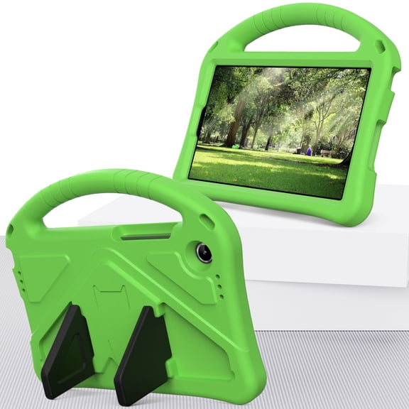 DWaybox Case for Lenovo Tab One 8.7 inch 2025 Model, Kids-Proof Shockproof EVA Cover with Handle Stand, Anti-Drop Design and Full Body Protection -Green