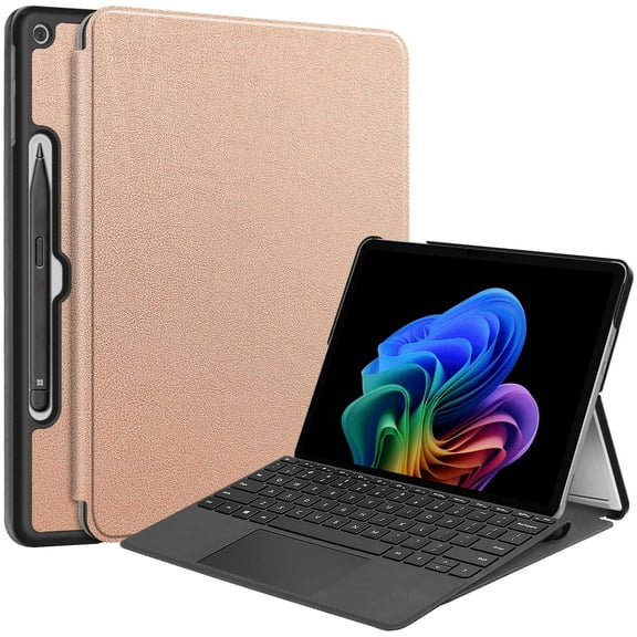 DWaybox Case for Microsoft Surface Pro 12 12.0 inch 2025 Model, Slim Lightweight Hard Shell Protective Cover with Stand, Compatible with Surface Pro 12 Keyboard (Case Only) -Rose Gold