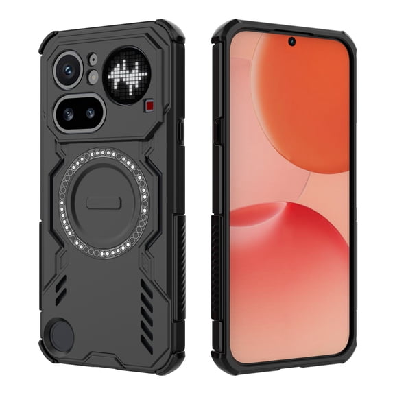 DWaybox Case for Nothing Phone (4a) Pro 5G 6.83 inch 2026 Model, [Support Magnetic Attraction Wireless Charge], Slim Shock-Absorption Flexible TPU Bumper + PC Protective Back Cover -Black
