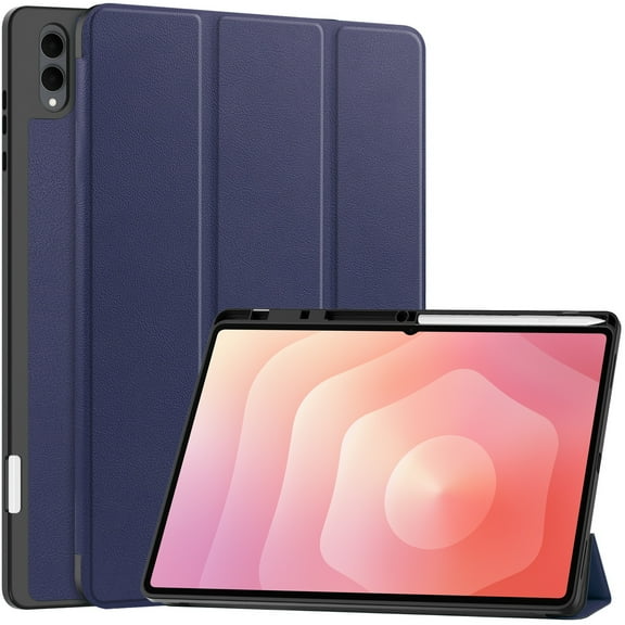 DWaybox Case for Samsung Galaxy Tab S11 Ultra SM-X930/X936B 14.6 Inch, Matte TPU Folio Smart Cover with Adjustable Kickstand, Built-in Pen Slot & Full Body Protection -Dark Blue