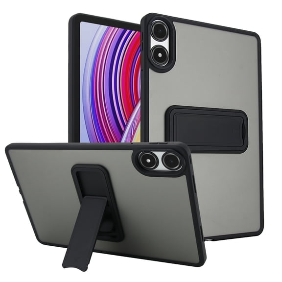 DWaybox Case for Xiaomi Redmi Pad 2 Pro 12.1 inch 2025 Model, Slim Hybrid Protective Shell with Kickstand, Shock-Absorbing TPU Bumper & Anti-Scratch Matte Frosted PC Back Cover -Black