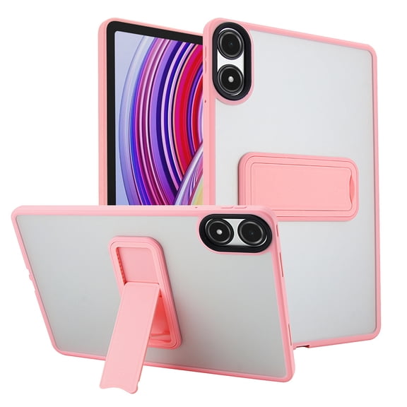DWaybox Case for Xiaomi Redmi Pad 2 Pro 12.1 inch 2025 Model, Slim Hybrid Protective Shell with Kickstand, Shock-Absorbing TPU Bumper & Anti-Scratch Matte Frosted PC Back Cover -Pink