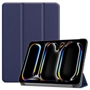 DWaybox Case for iPad Pro 13-inch 2025 M5 Model A3360 / A3361, Folio Slim Smart Cover with Multi-Angle Stand, Lightweight Hard Shell & Auto Wake/Sleep -Dark Blue