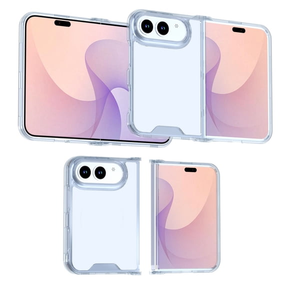 DWaybox Clear Case Compatible with iPhone Duo, Acrylic Back + TPU Bumper, Clear
