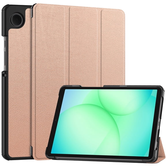 DWaybox Slim Case for Samsung Galaxy Tab A11 8.7" (SM-X130/X133/X135) 2025 Model, Lightweight Hard Shell Folio Cover with Multi-Angle Stand & Shockproof Protective Design -Rose Gold
