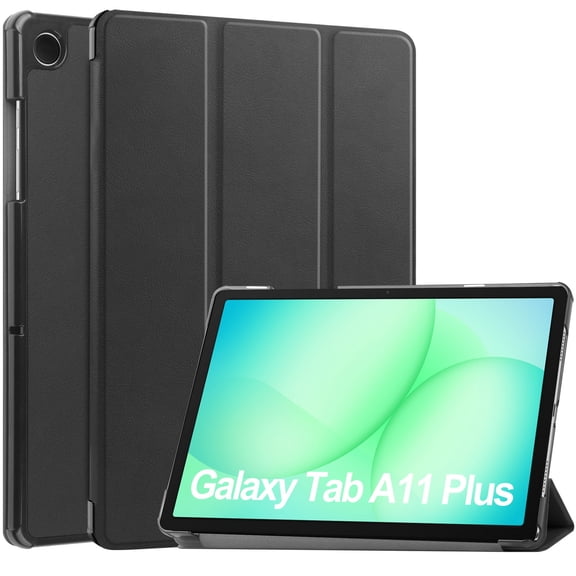 DWaybox Slim Case for Samsung Galaxy Tab A11+ / Tab A11 Plus 11.0" 2025 Model, Folio Smart Cover with Auto Wake/Sleep, Adjustable Kickstand & Lightweight Shockproof Hard Shell -Black