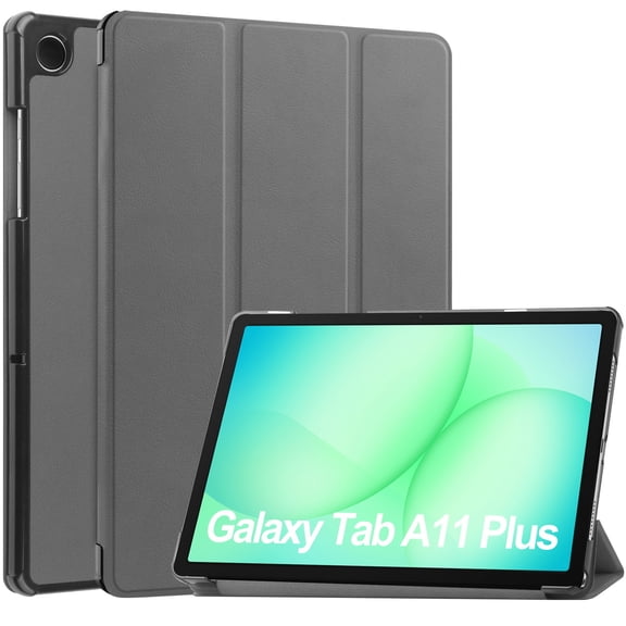DWaybox Slim Case for Samsung Galaxy Tab A11+ / Tab A11 Plus 11.0" 2025 Model, Folio Smart Cover with Auto Wake/Sleep, Adjustable Kickstand & Lightweight Shockproof Hard Shell -Gray
