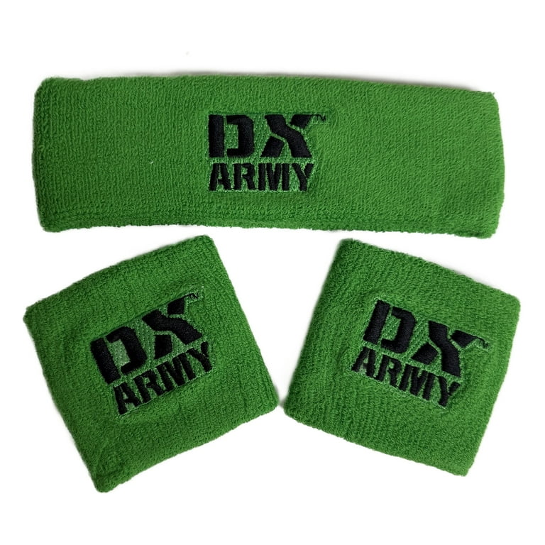 DX Army Green 3-Piece Set: Headband and 2 Wristbands, D-Generation