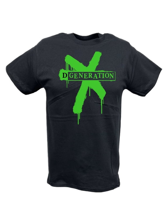 DX D-Generation X Green Splatter Logo Mens T-shirt XL