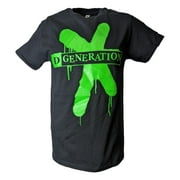 DX D-Generation X Green Splatter Logo Mens T-shirt XL