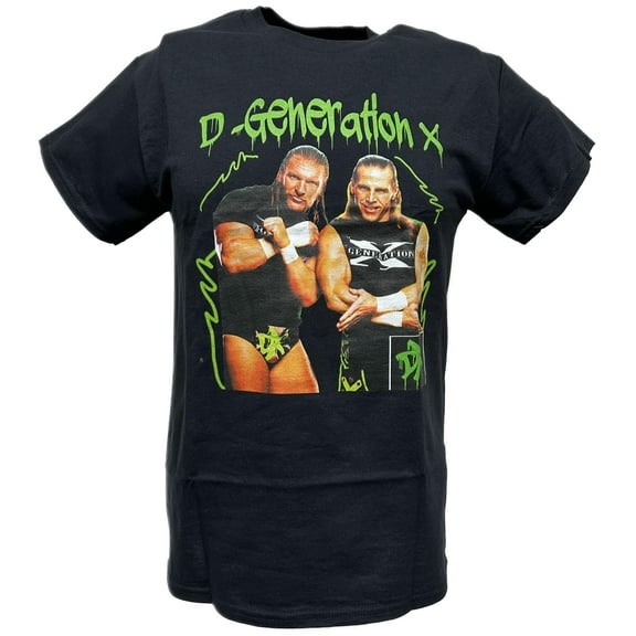 DX D-Generation X Triple H Shawn Michaels Mens Black T-shirt