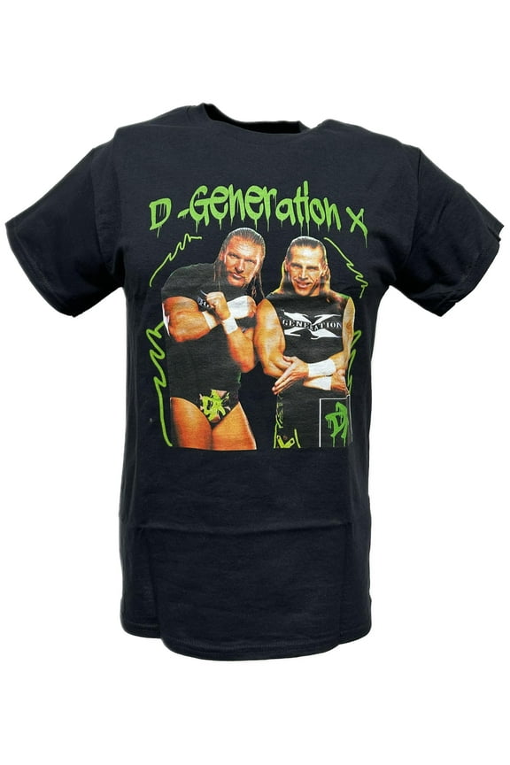 DX D-Generation X Triple H Shawn Michaels Mens Black T-shirt