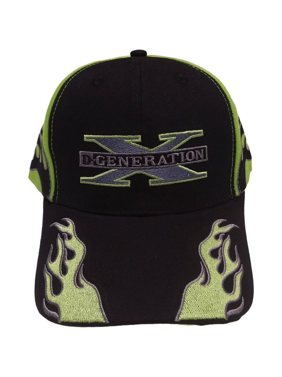 DX Flames D-Generation X Green and Black Baseball Hat