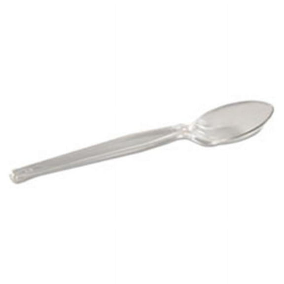 DX  Plastic Cutlery Heavyweight Teaspoon - Crystal Clear- 6 in.