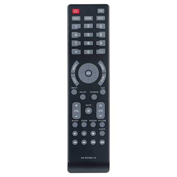 DX-RC03A-13 Replaced Remote Control for Dynex DX60D260A13 DX60D260A13 DX32E250A12E32B2ZNKBRBYNNX