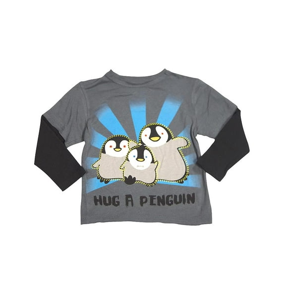 DX-xtreme - Little Boys Long Sleeve Top 32254-4T (charcoal happy feet)