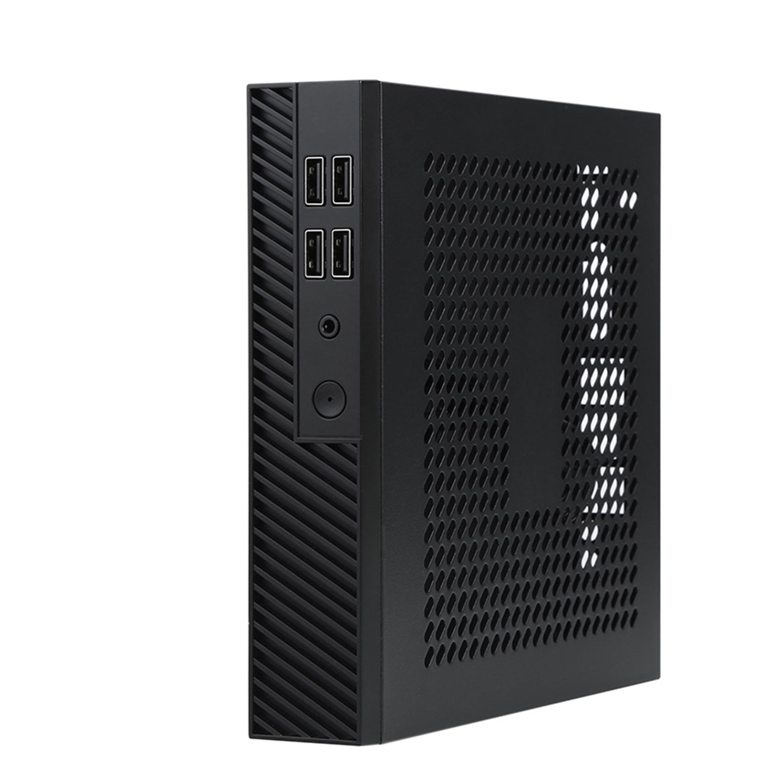 DX01 ITX Computer Case Desktop Case with 4 USB2.0 Port Industrial Control for Home Theater Gaming